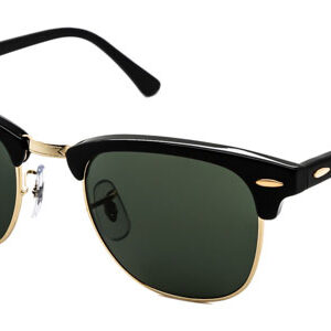 UNISEX CLUBMASTER SOLBRILLER- sort/guldmetal